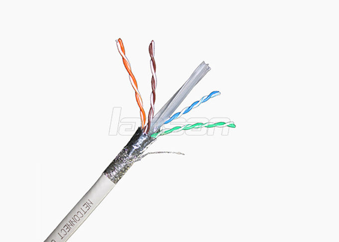 Establecimiento de una red de alta frecuencia Lan Cable de la platija 350Mzh SFTP del cobre de CablePure de Ethernet del gato 6 0